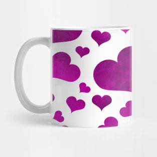 Valentine Purple Heart Pattern Mug